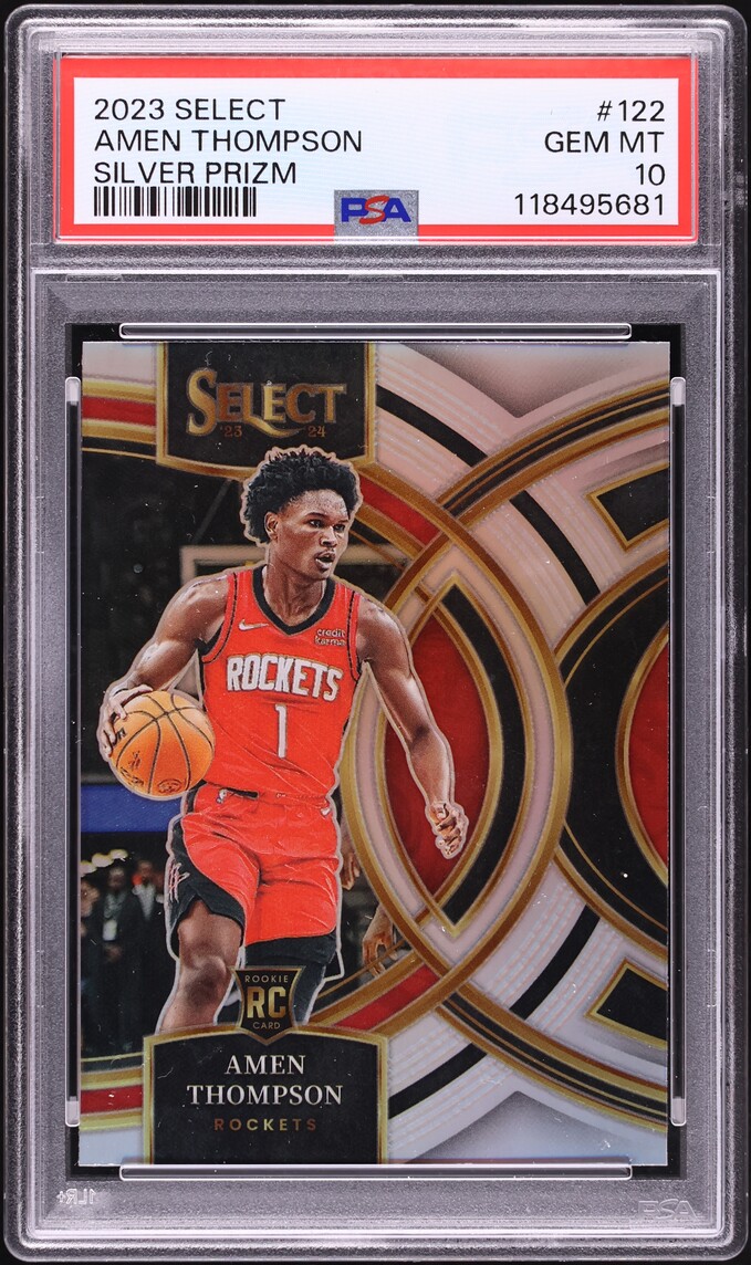 2023 Select Premier Silver Prizm Amen Thompson ROOKIE #122 PSA 10 GEM MINT