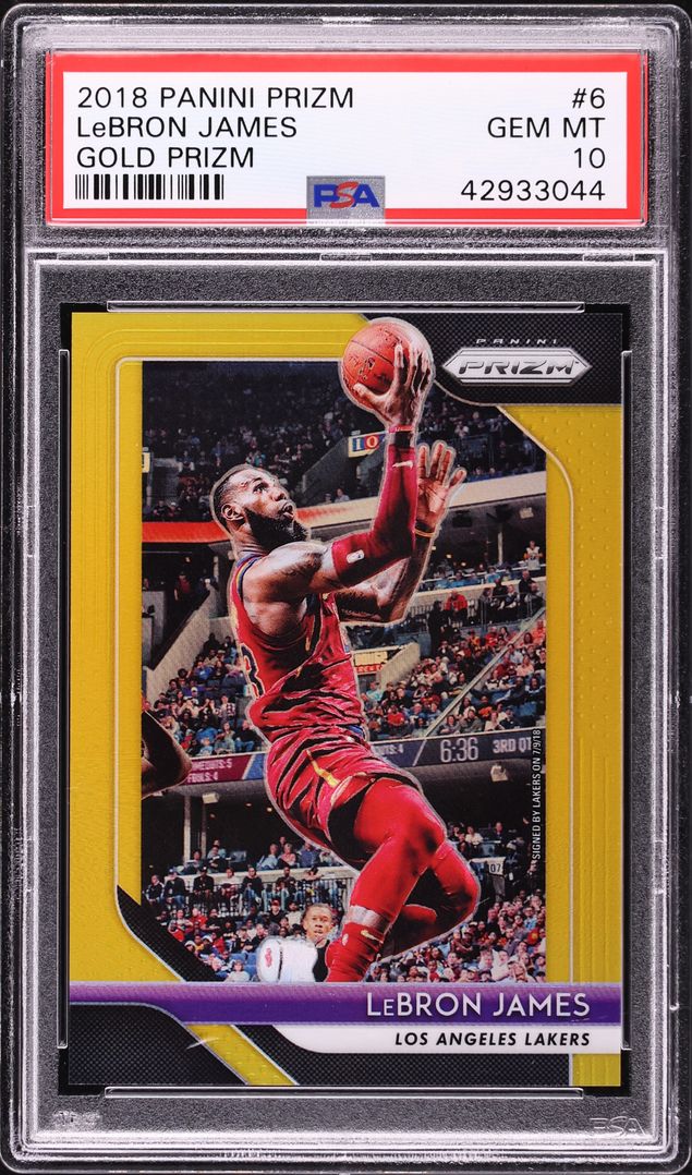 2018 Panini Prizm Gold LeBron James 1/10 #6 PSA 10 GEM MINT