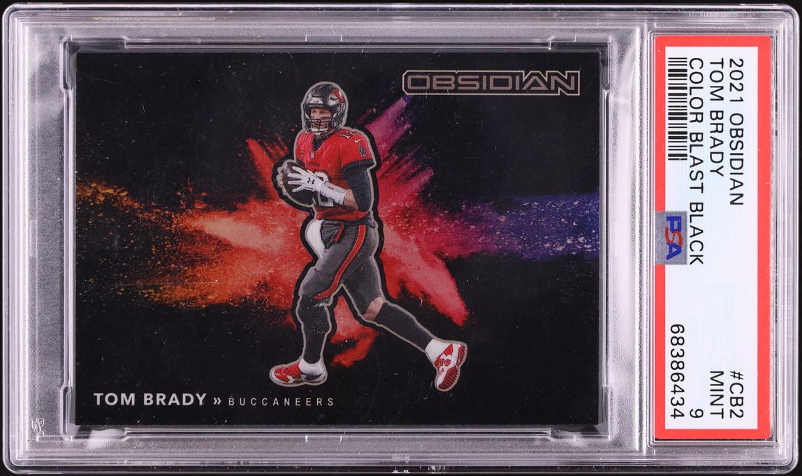 2021 Panini Obsidian Color Blast Black Tom Brady #CB-2 PSA 9 MINT