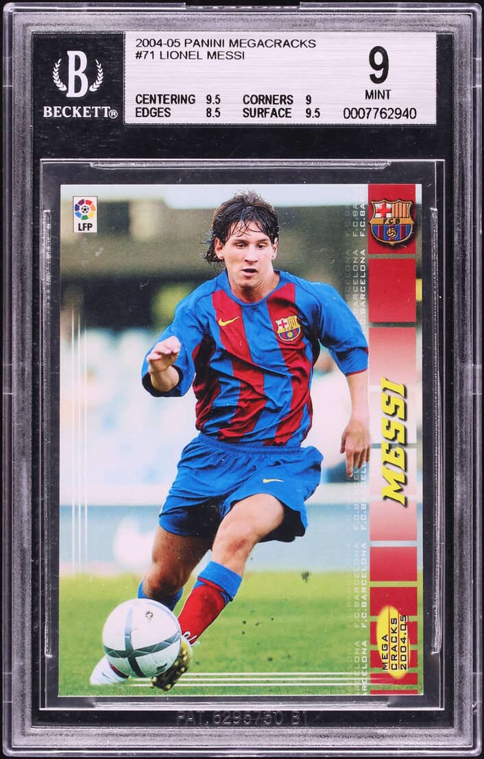 2004 Panini Sports Mega Cracks La Liga Lionel Messi ROOKIE #71 BGS 9 MINT