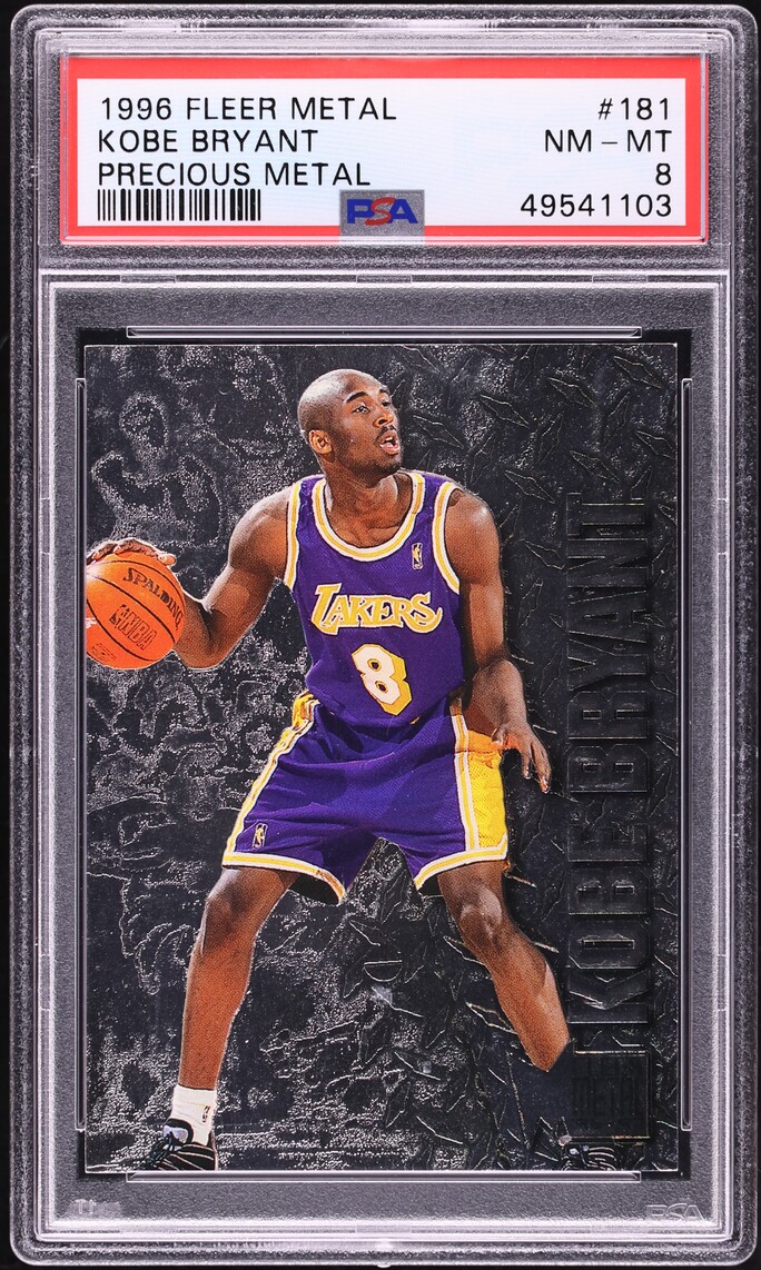 1996  Metal Precious Metal Gems PMG Kobe Bryant ROOKIE #181 PSA 8 NM-MT