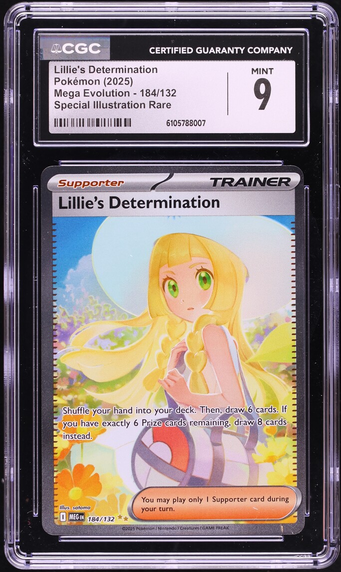 2025 Pokemon Mega Evolution SIR Lillie's Determination #184 CGC 9