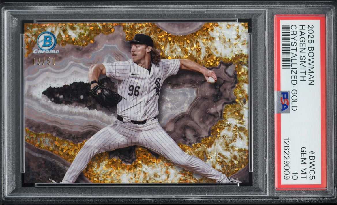 2025 Bowman Crystallized Gold Hagen Smith /50 #BWC5 PSA 10 GEM MINT