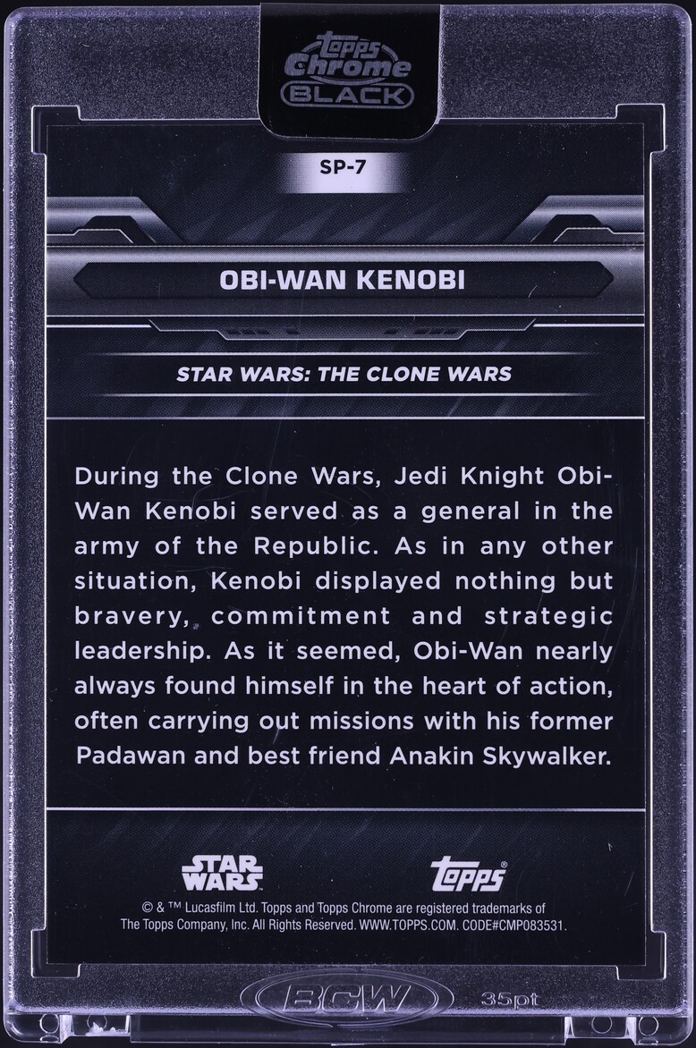 2024 Topps Chrome Star Wars Animated Short Prints Magenta RayWave Obi-Wan Kenobi /10 #SP-7