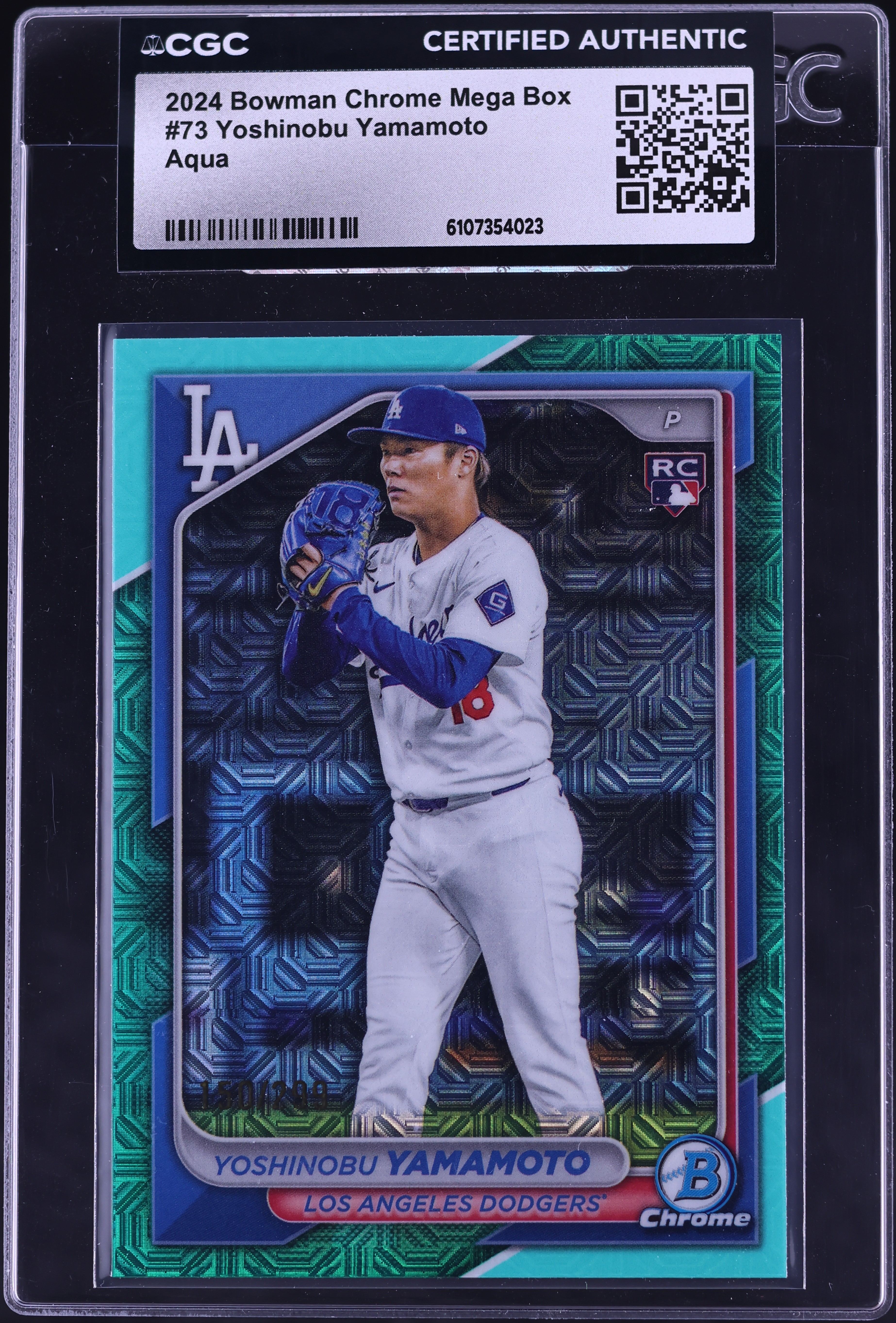 2024 Bowman Chrome Mega Box Aqua Yoshinobu Yamamoto ROOKIE /299 