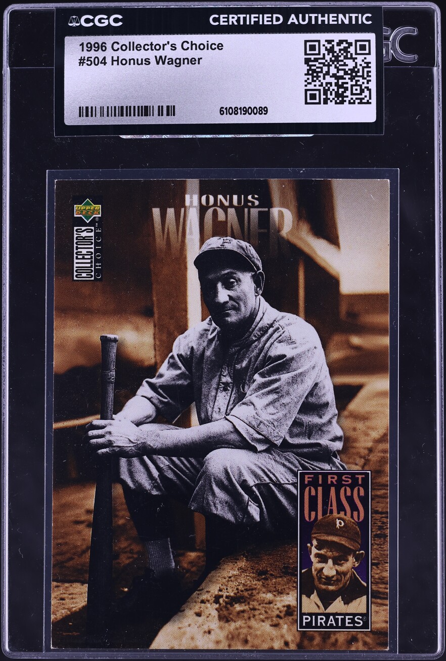 1996 Collector's Choice Honus Wagner #504 CGC AUTH
