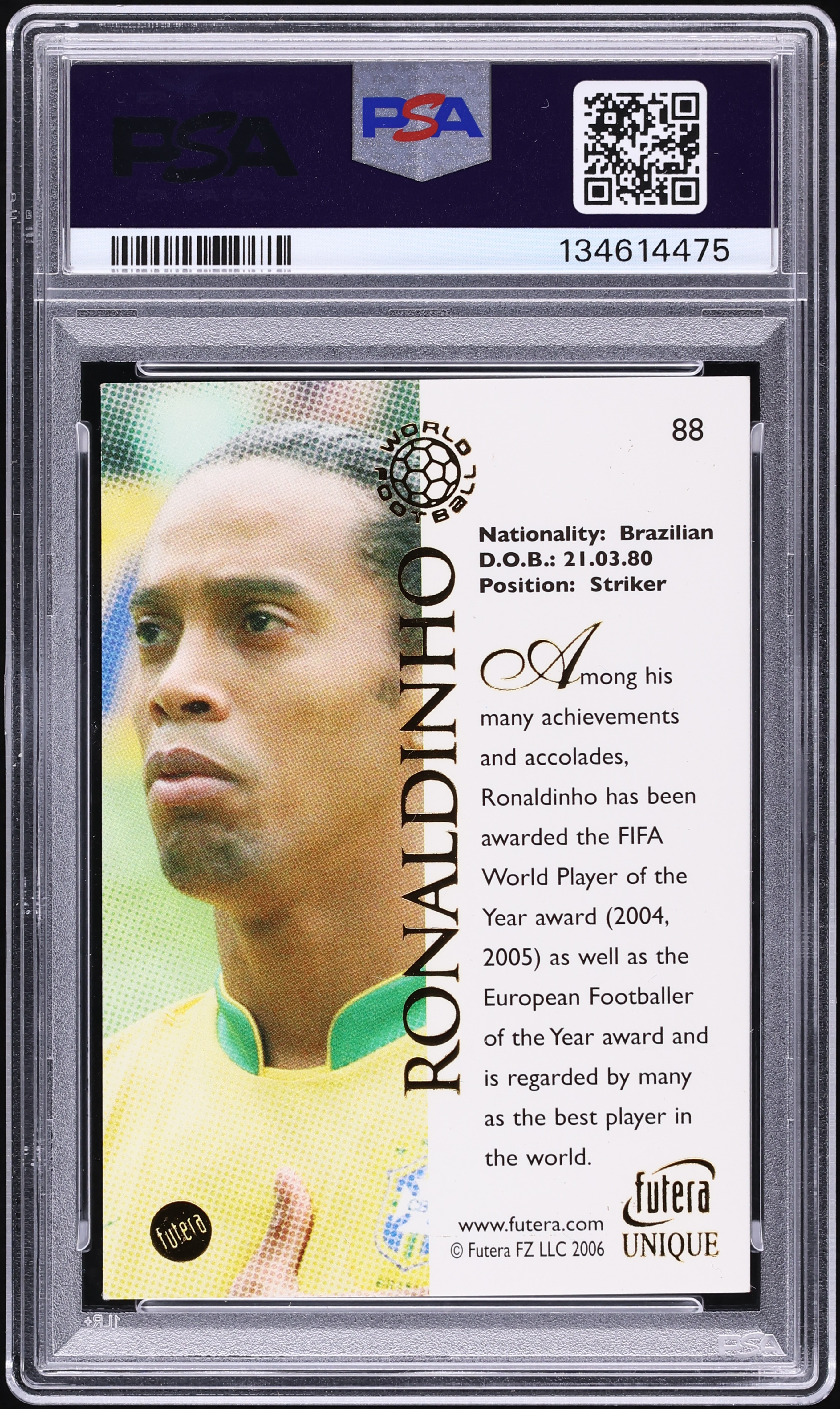 サッカーカード Futera 2006 ロナウジーニョ フィルム ジャージカード 