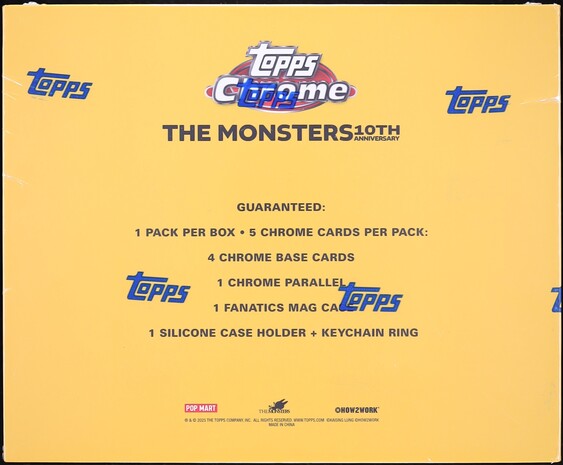2025 Topps Chrome 10th Anniversary Labubu Sealed Hobby Box, 5ct