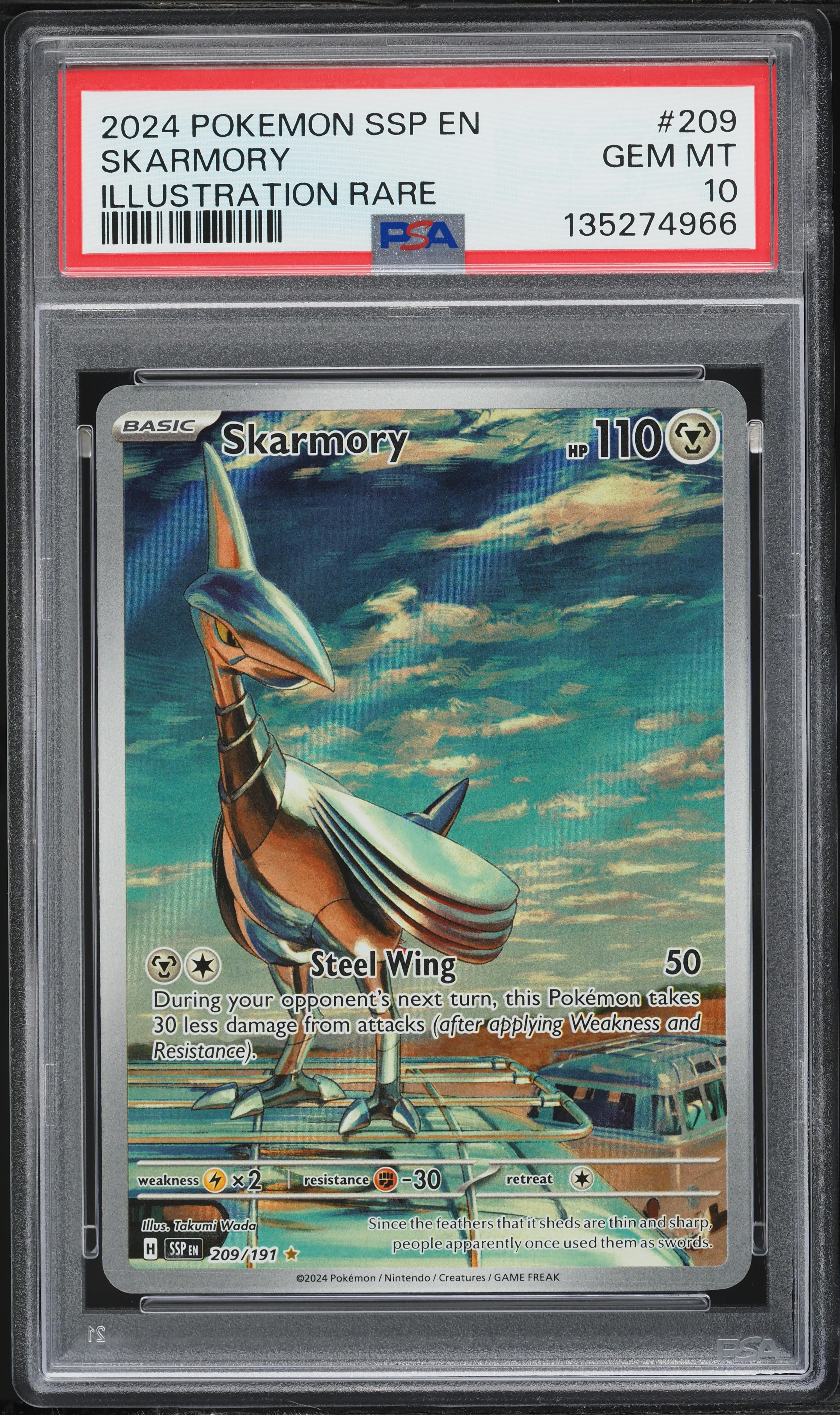 2024 Pokemon Scarlet & Violet Surging Sparks IR Skarmory #209 PSA 10 GEM MINT on Fanatics Collect 2024 Pokemon Scarlet & Violet Surging Sparks IR Skarmory #209 PSA 10 GEM MINT on Fanatics Collect