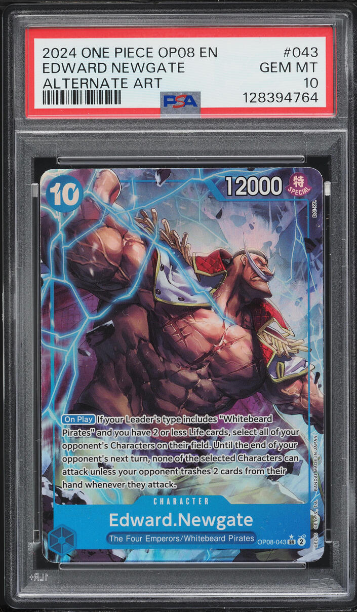2024 One Piece Two Legends Alt Art Edward Newgate #043 PSA 10 GEM MINT