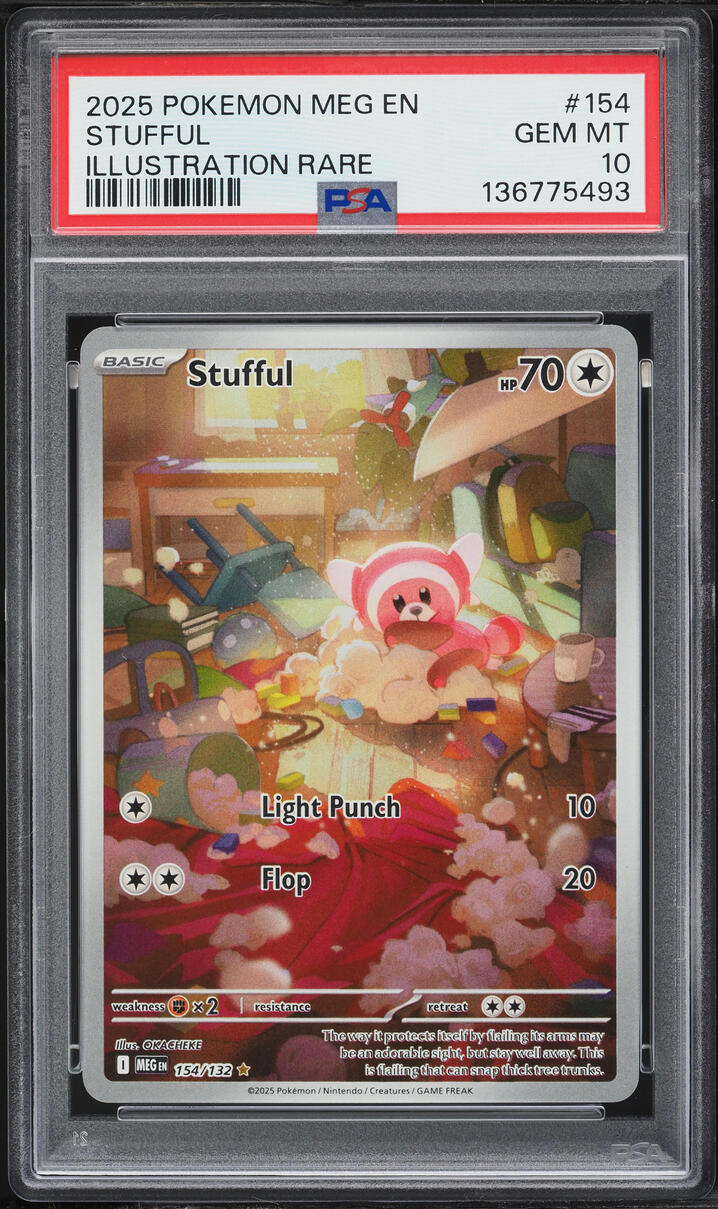 2025 Pokemon Mega Evolution IR Stufful #154 PSA 10 GEM MINT