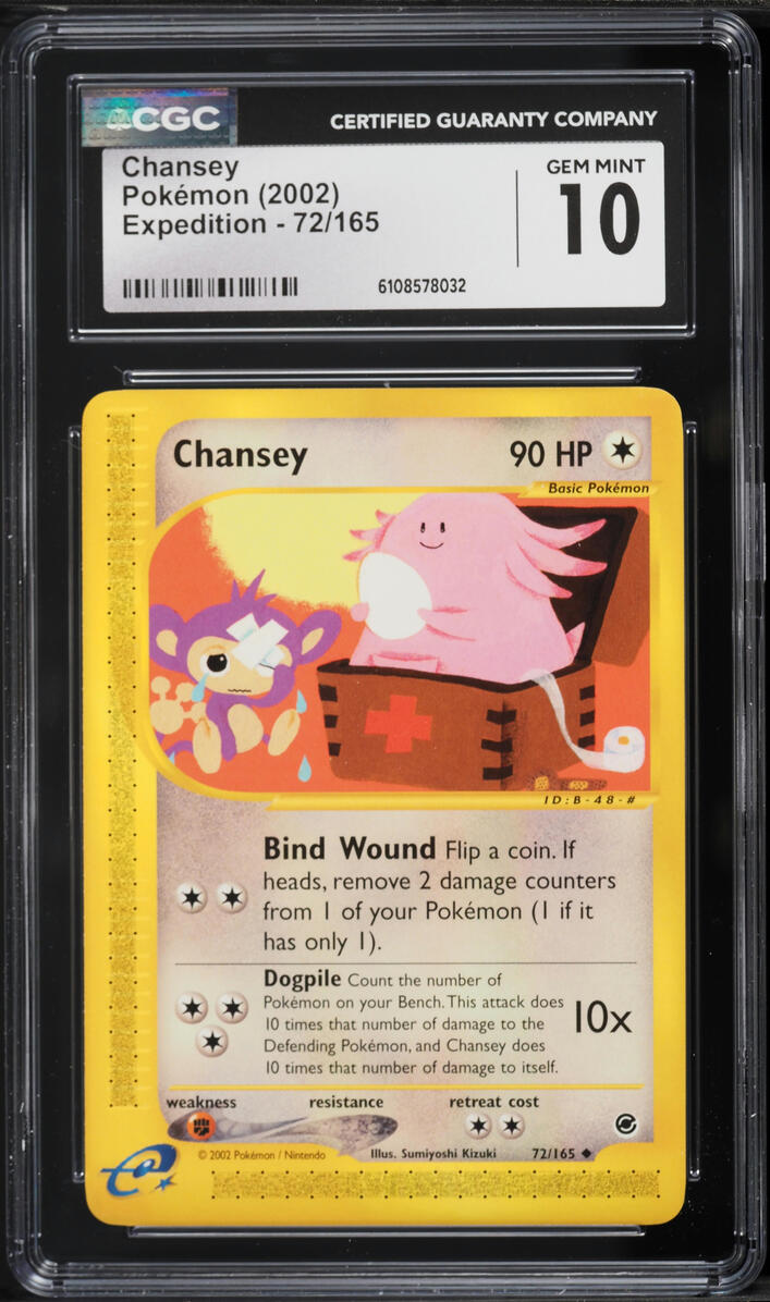 2002 Pokemon Expedition Chansey #72 CGC 10 GEM MINT