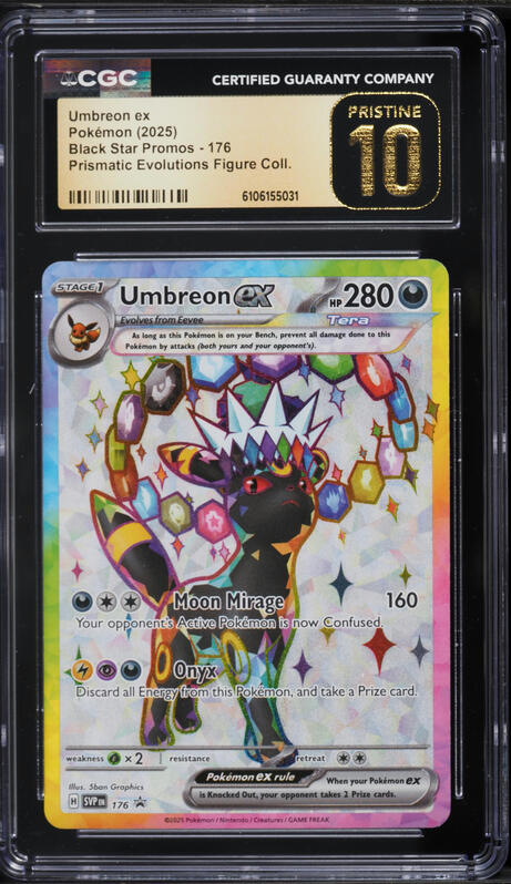 2025 Pokemon SV Prismatic Evolutions Holo Umbreon ex #60 PSA 10