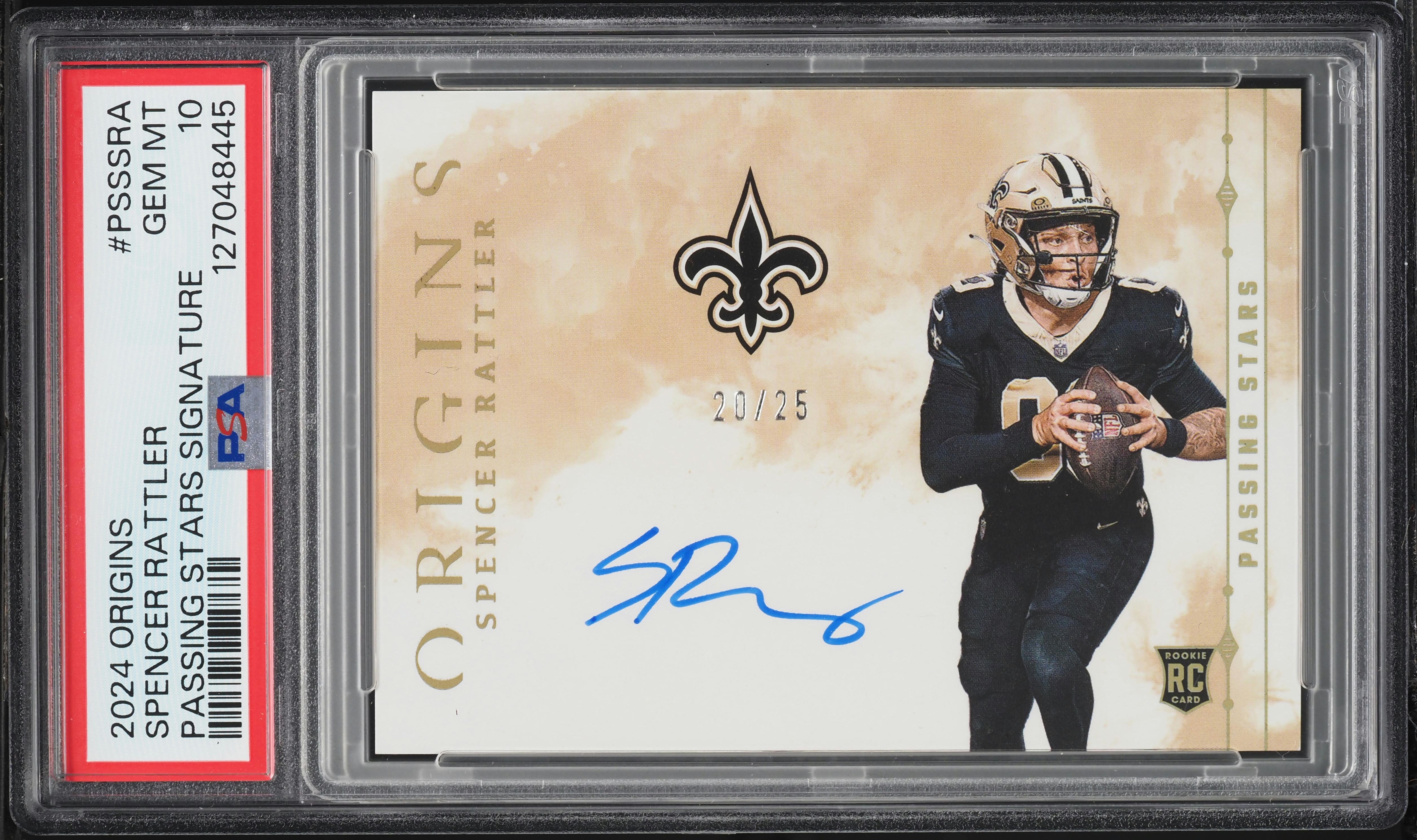 2024 Panini Origins Football Spencer Rattler #PSS-SPA PSA 9