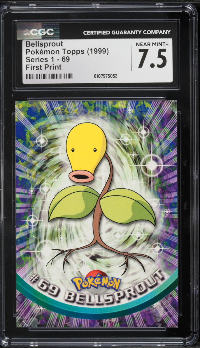 1999 bellsprout pokemon card value Pokmon #69 TV Animation Blue Logo 1st Print ENG L0152 AGS Collectibles Mint / near mint condition trading card Bellsprout 1999 Jungle #49/64 1st