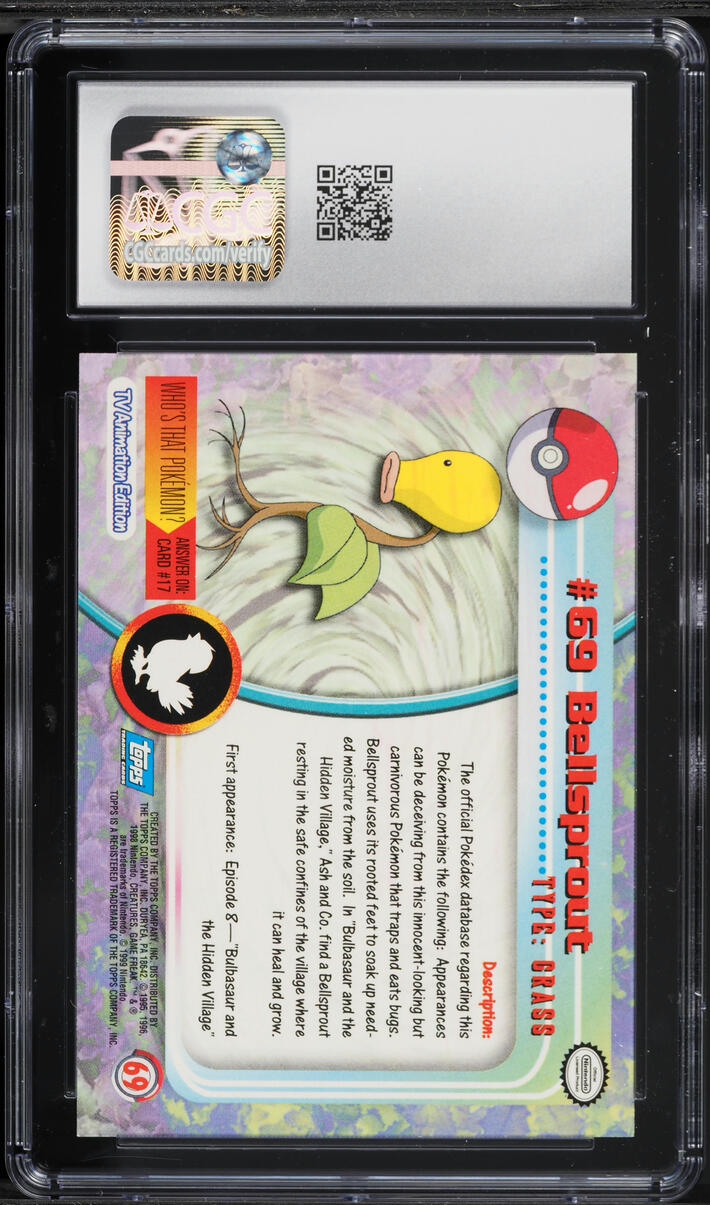 1999 Topps Pokemon Series 1 First Print Bellsprout #69 CGC 7.5 NRMT+ on  Fanatics Collect