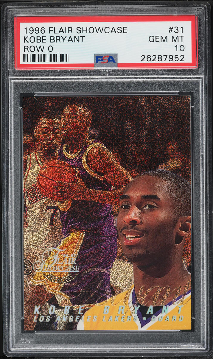 1996 Flair Showcase Row 0 Kobe Bryant ROOKIE #31 PSA 10 GEM MINT