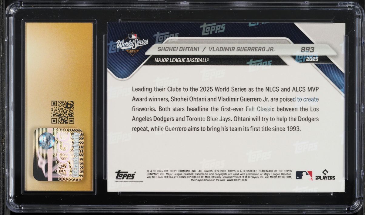 2025 Topps Now Shohei Ohtani & Vladimir Guerrero Jr. #893 CGC 10 PRISTINE