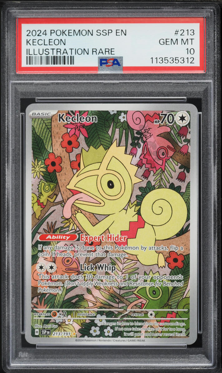 2024 Pokemon Scarlet & Violet Surging Sparks IR Kecleon #213 PSA 10 GEM MINT
