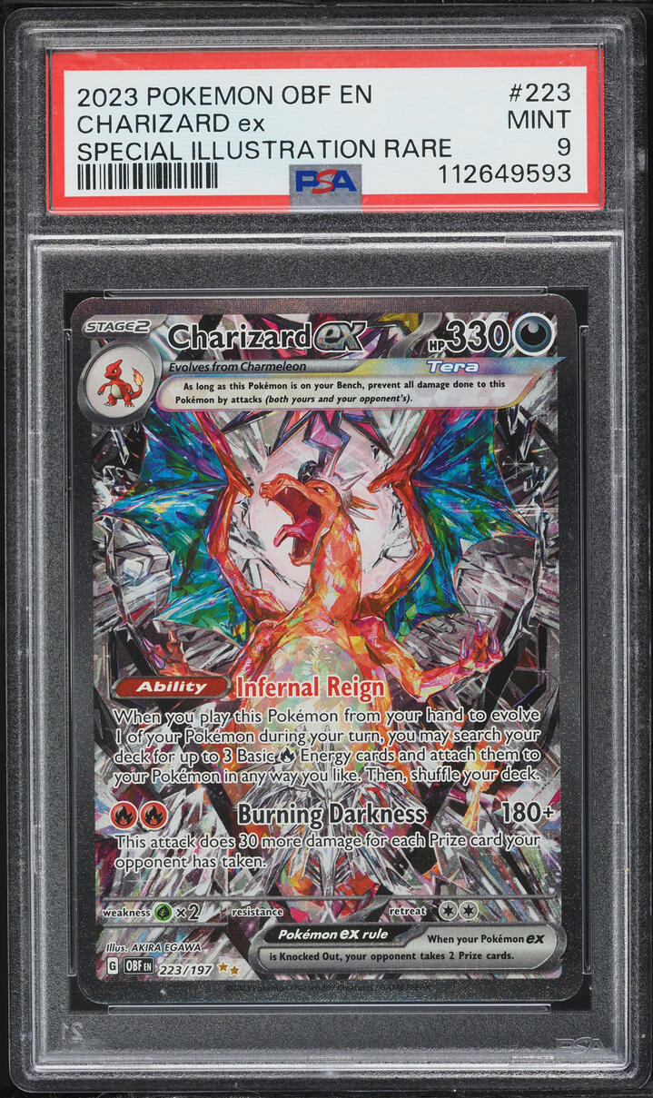 2023 Pokemon Scarlet & Violet Obsidian Flames SIR Charizard EX #223 PSA 9 MINT