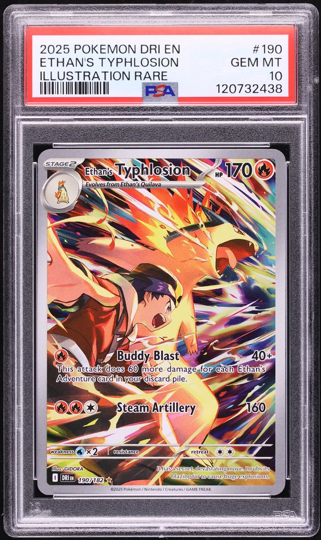 2025 Pokemon Scarlet & Violet Destined Rivals IR Ethan's Typhlosion #190 PSA 10 GEM MINT