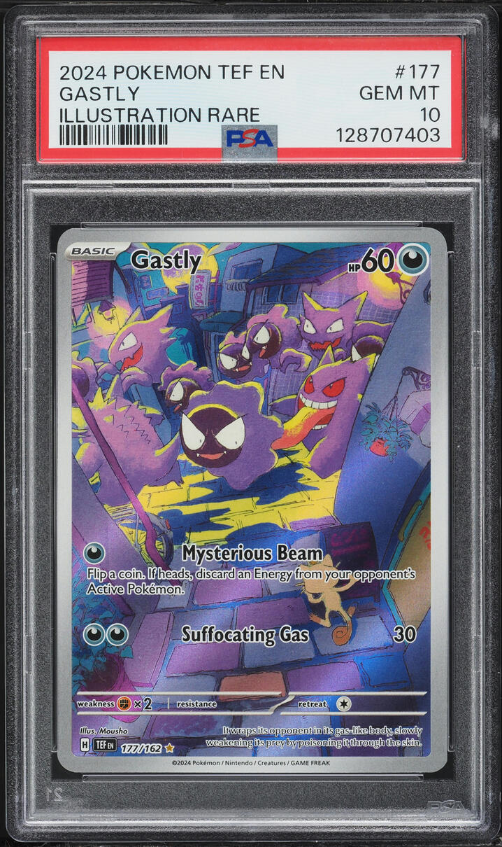 2024 Pokemon Scarlet & Violet Temporal Forces IR Gastly #177 PSA 10 GEM MINT