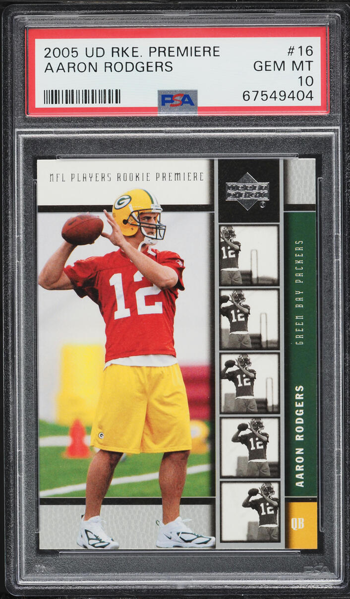2005 Upper Deck Premiere Aaron Rodgers ROOKIE #16 PSA 10 GEM MINT