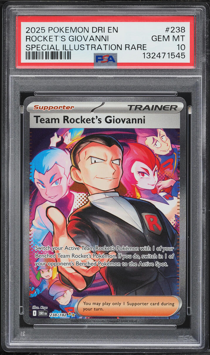 2025 Pokemon Scarlet & Violet Destined Rivals SIR Rocket's Giovanni #238 PSA 10 GEM MINT