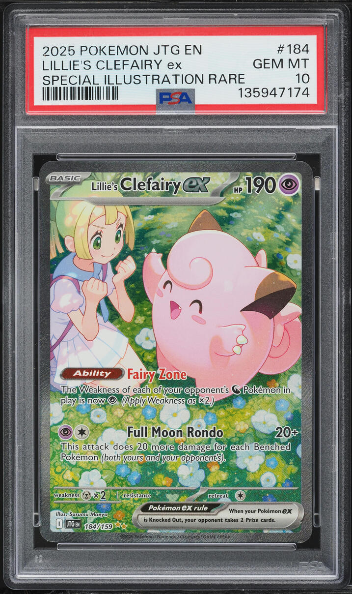 2025 Pokemon Scarlet & Violet Journey Together SIR Lillie's Clefairy ex #184 PSA 10 GEM MINT