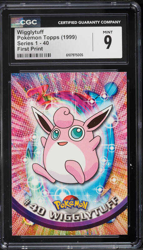 1999 wigglytuff pokemon card Pokmon Card Wigglytuff #40 TV Animation Blue Logo 1st Print ENG L0152   AGS Collectibles