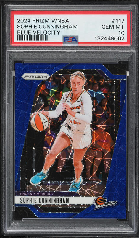 2024 Panini Prizm Wnba Blue Velocity Sophie Cunningham #117 PSA 10