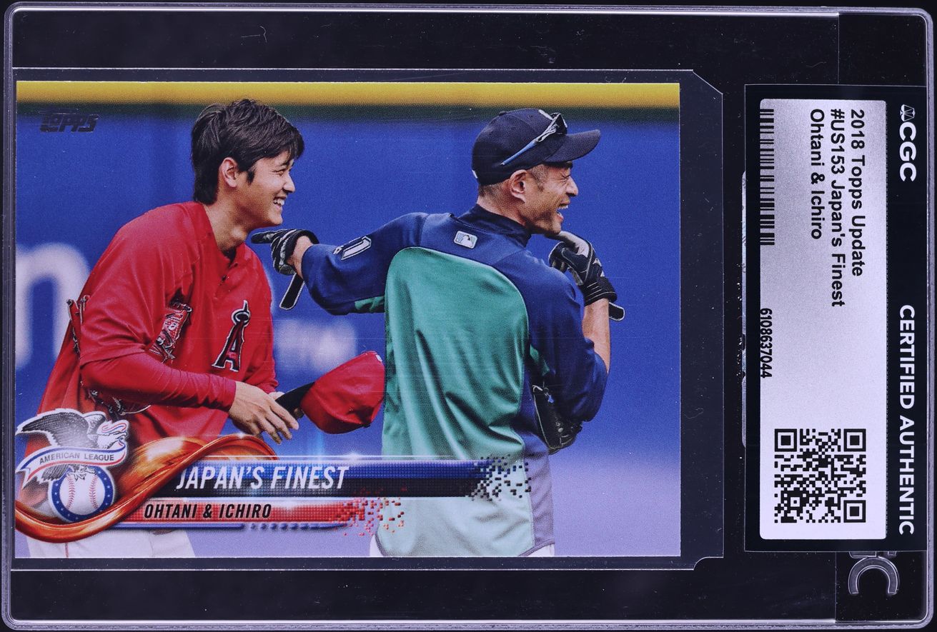 2018 Topps Update Japan's Finest Ichiro & Shohei Ohtani ROOKIE #US153 CGC AUTH