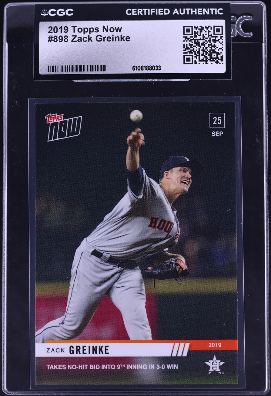 2019 Topps Now Zack Greinke #898 CGC AUTH
