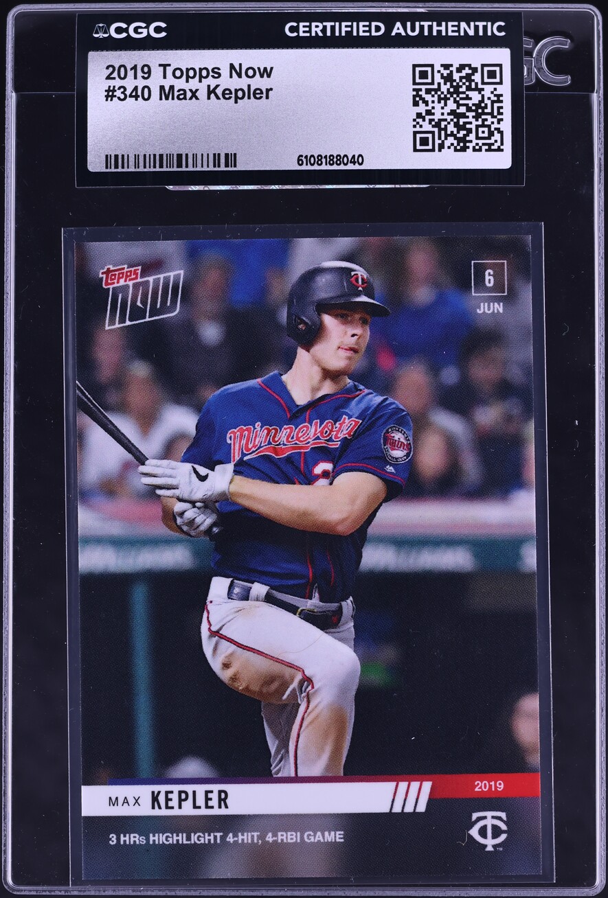 2019 Topps Now Max Kepler #340 CGC AUTH