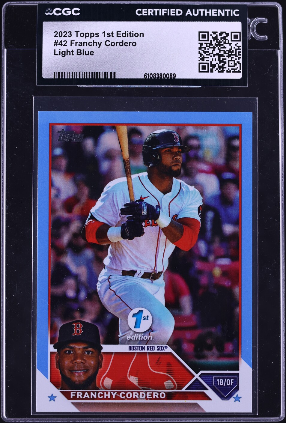 2023 Topps 1st Edition Light Blue Franchy Cordero /5 #42 CGC AUTH