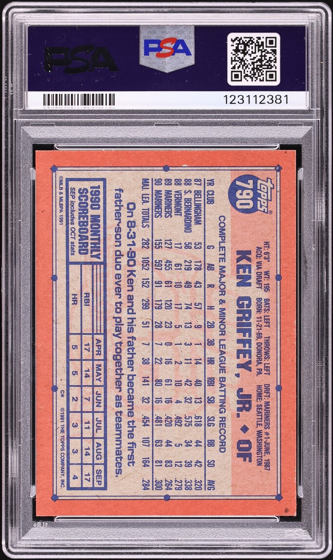 1991 Topps Ken Griffey Jr. #790 PSA 9 MINT