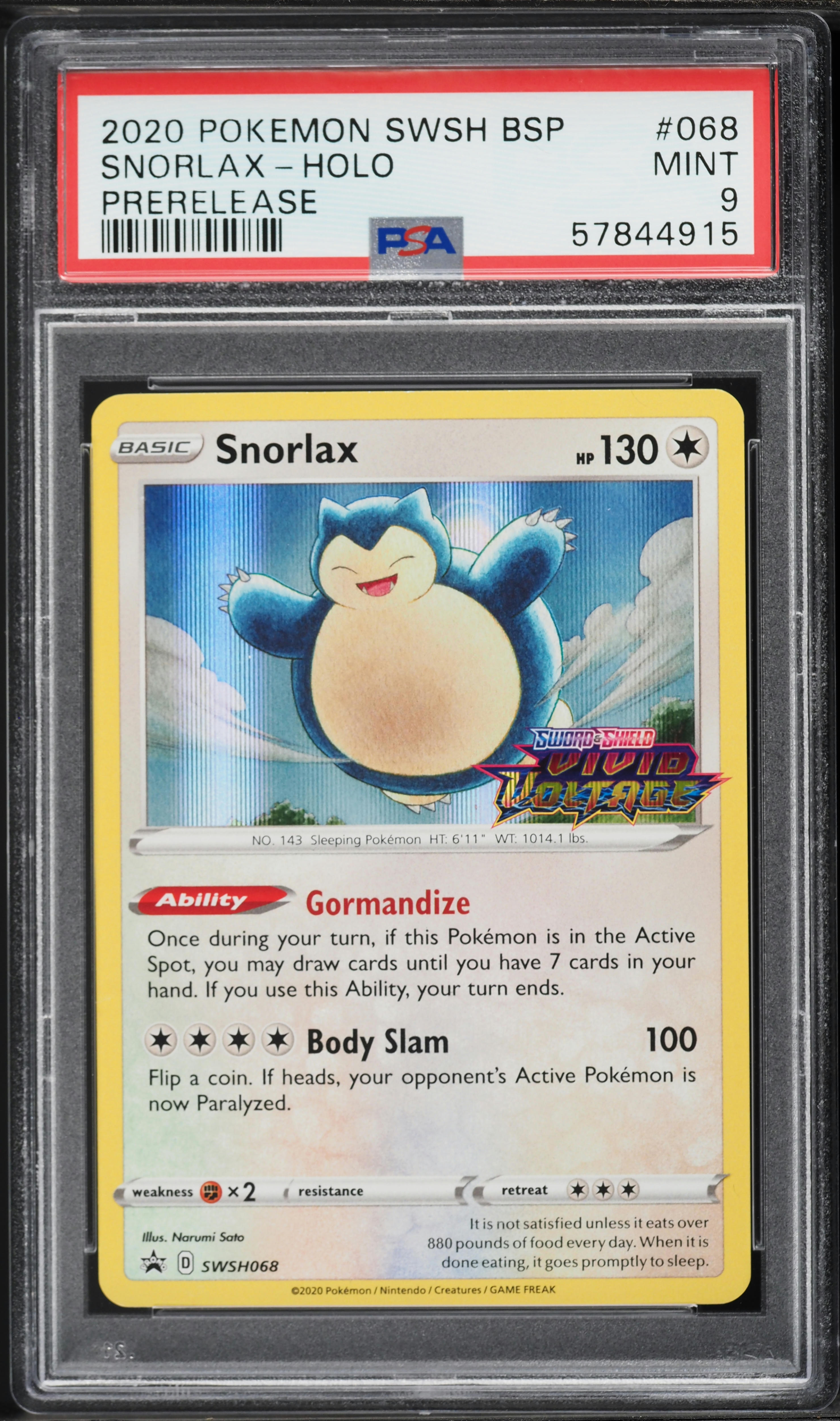 2020 Pokemon Sword & Shield Promo Vivid Voltage Prerelease Holo