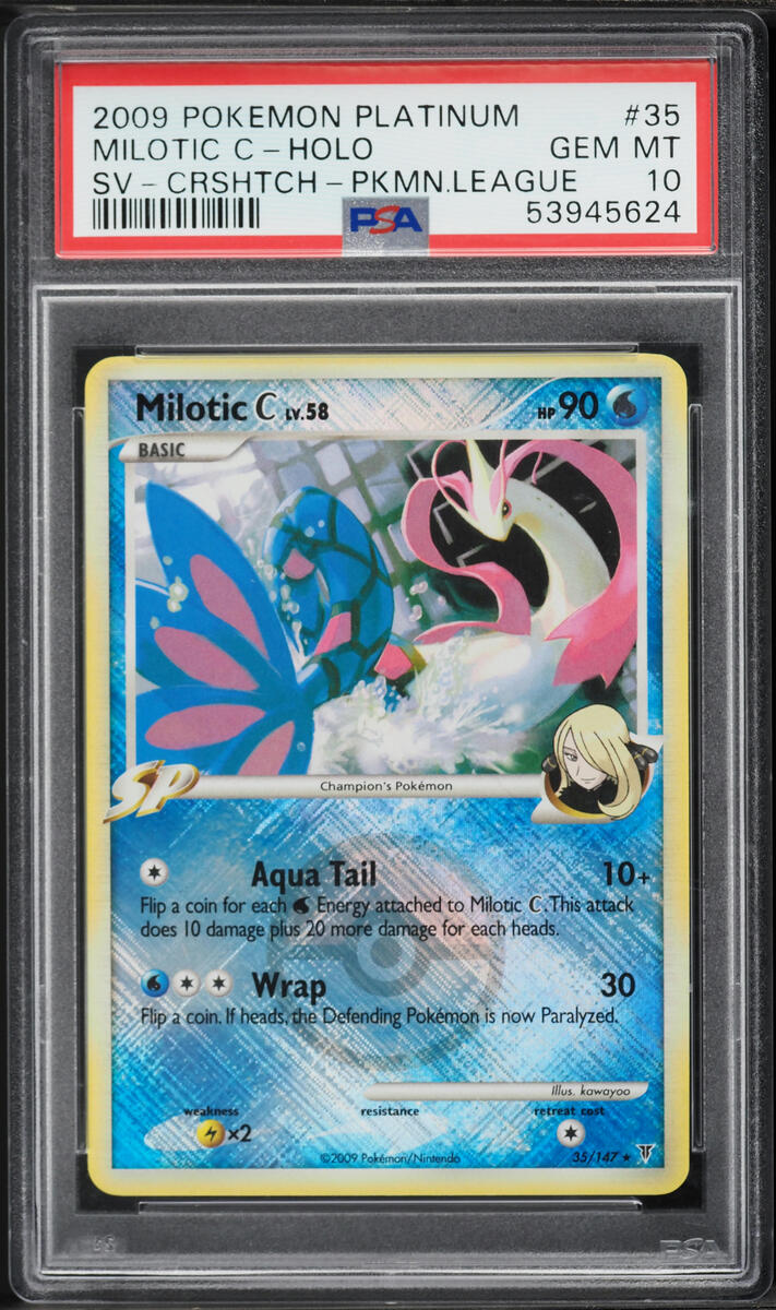 2009 Pokemon Platinum Supreme Victors League Holo Milotic C #35 PSA 10 GEM MINT