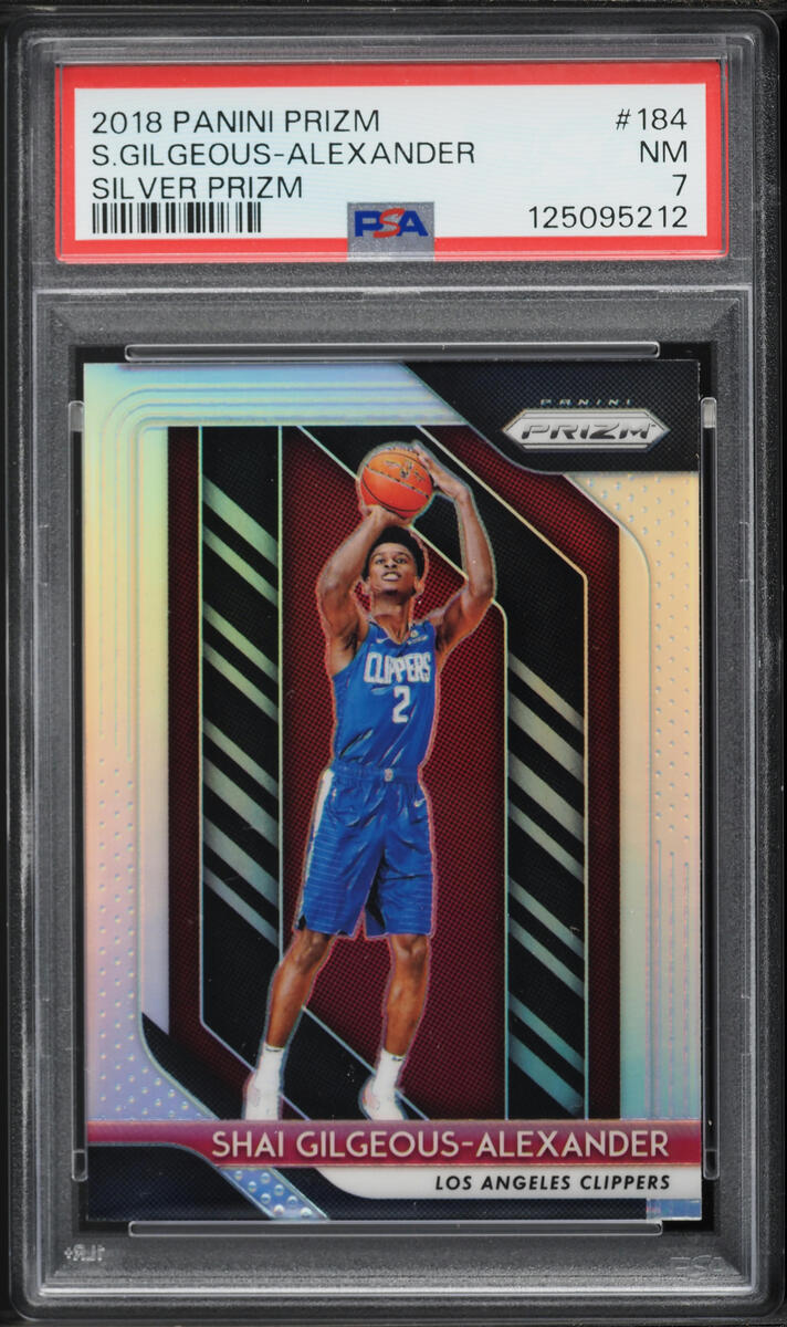 2018 Panini Prizm Silver Shai Gilgeous-Alexander ROOKIE #184 PSA 7 NRMT