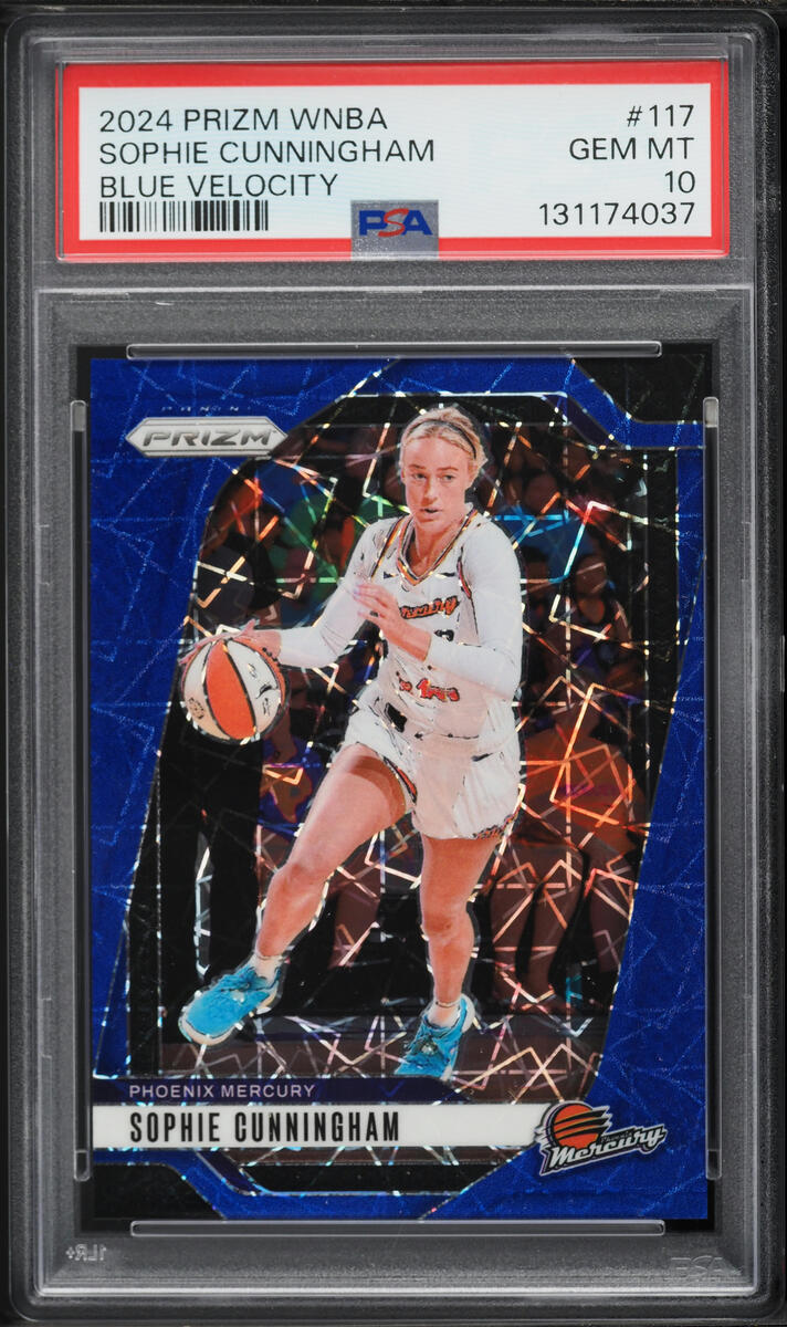 2024 Panini Prizm WNBA Blue Velocity Sophie Cunningham #117 PSA 10 GEM MINT
