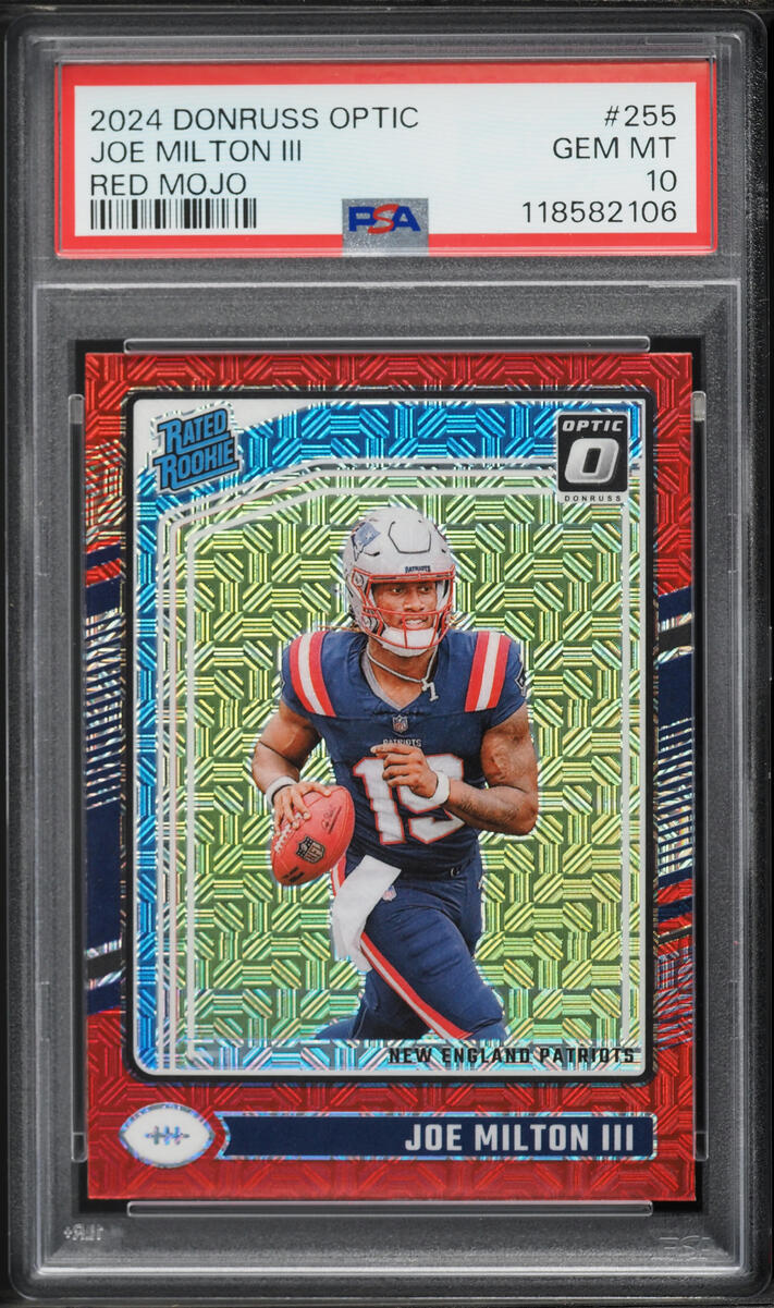 2024 Donruss Optic Red Mojo Joe Milton III ROOKIE #255 PSA 10 GEM MINT
