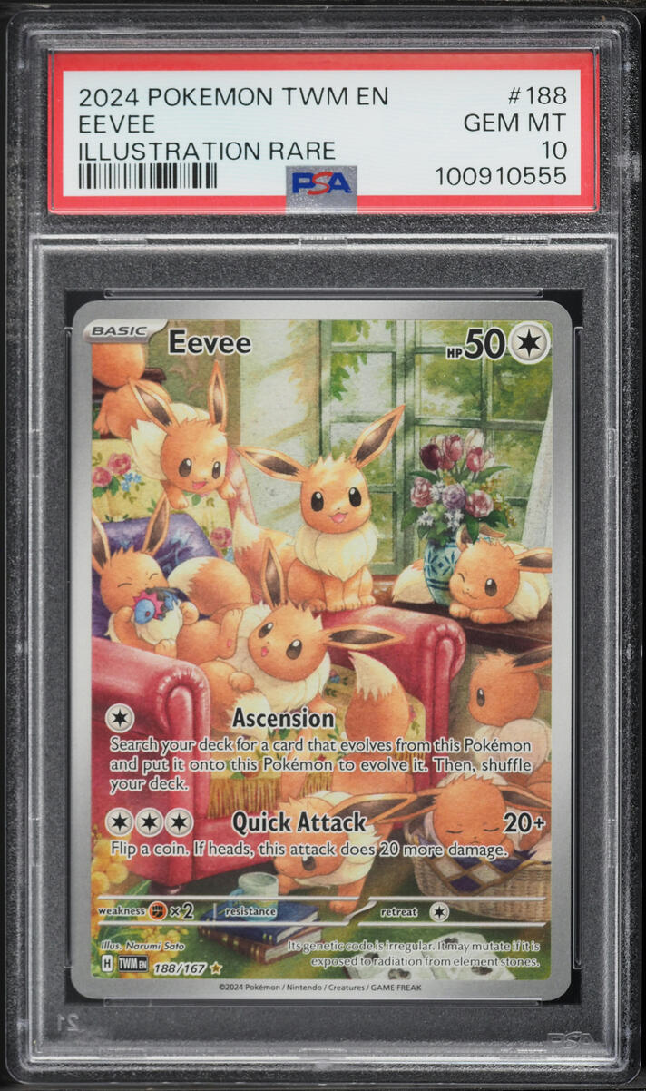 2024 Pokemon Scarlet & Violet Twilight Masquerade IR Eevee #188 PSA 10 GEM MINT