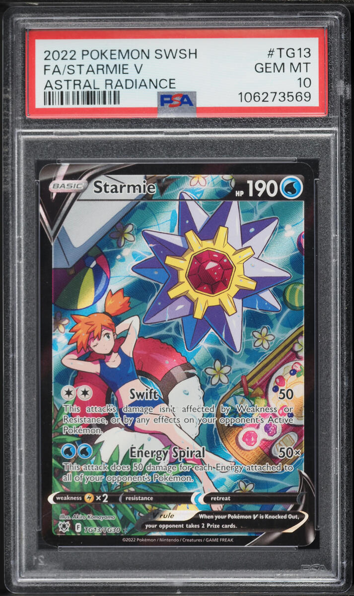 2022 Pokemon Sword & Shield Astral Radiance CHR Starmie V #TG13 PSA 10 GEM MINT