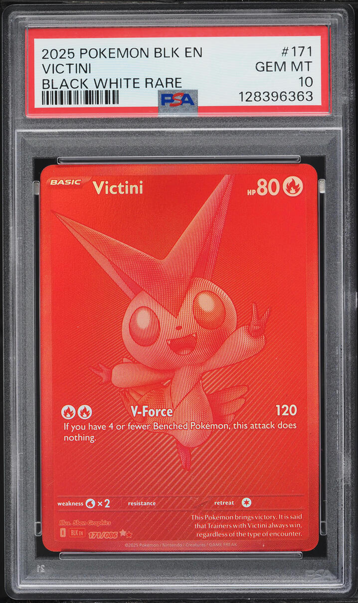 2025 Pokemon Scarlet & Violet Black Bolt BWR Victini #171 PSA 10 GEM MINT