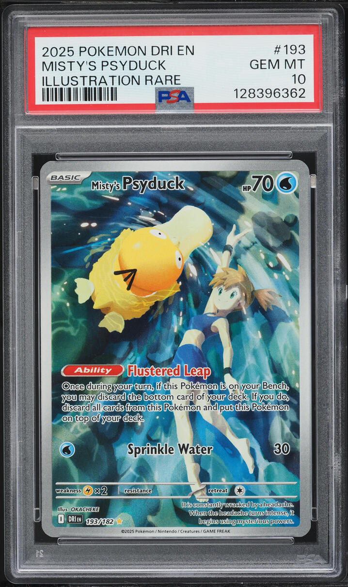 2025 Pokemon Scarlet & Violet Destined Rivals IR Misty's Psyduck #193 PSA 10 GEM MINT