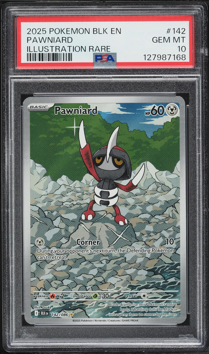 2025 Pokemon Scarlet & Violet Black Bolt IR Pawniard #142 PSA 10 GEM MINT