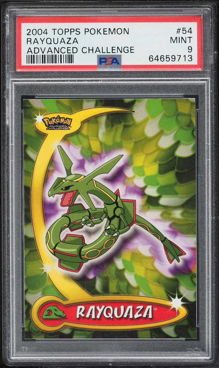 2004 Topps Pokemon Advanced Challenge Rayquaza #54 PSA 9 MINT