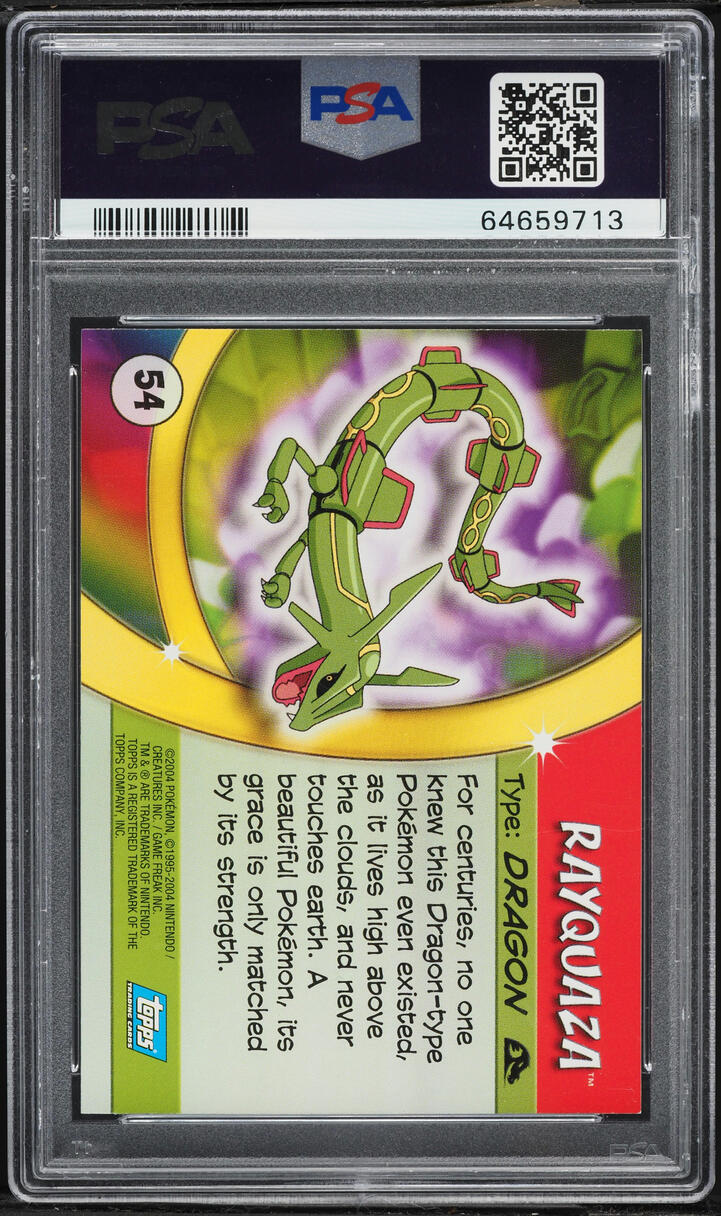 2004 Topps Pokemon Advanced Challenge Rayquaza #54 PSA 9 MINT