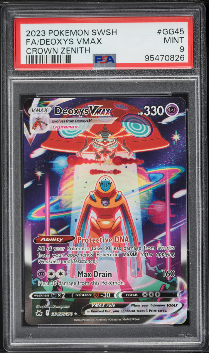 2023 Pokemon Sword & Shield Crown Zenith Alt Art Deoxys VMAX #GG45 PSA 9 MINT