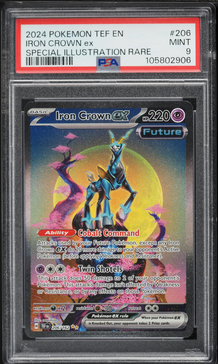 2024 Pokemon Scarlet & Violet Temporal Forces SIR Iron Crown ex #206 PSA 9 MINT